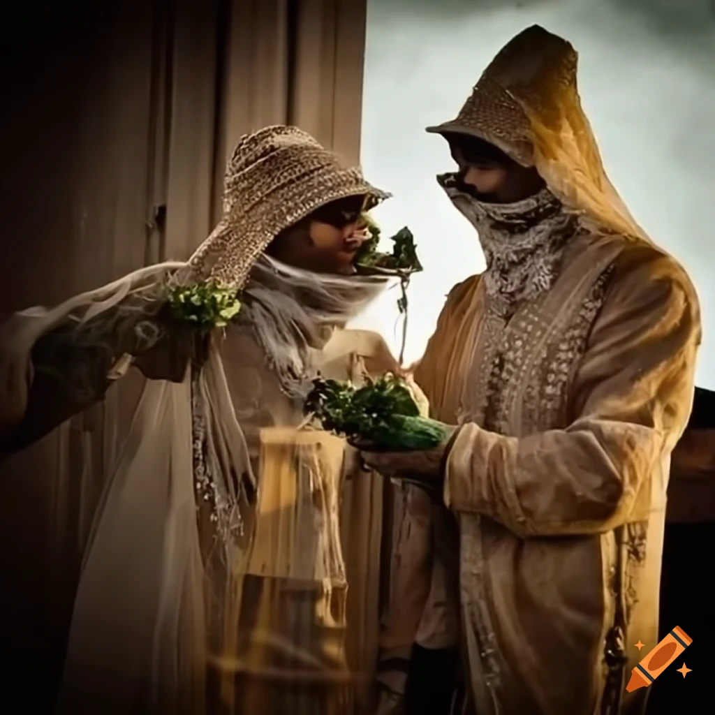 wedding ceremony of two beekeepers in a church