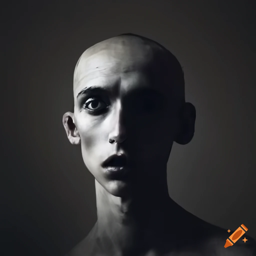 artwork of a man in an asylum room with a monster