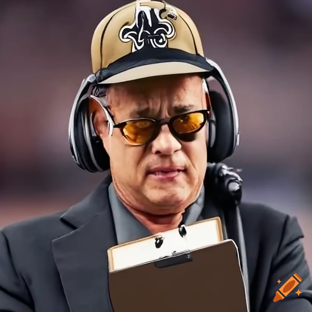 Tom Hanks coaching the New Orleans Saints
