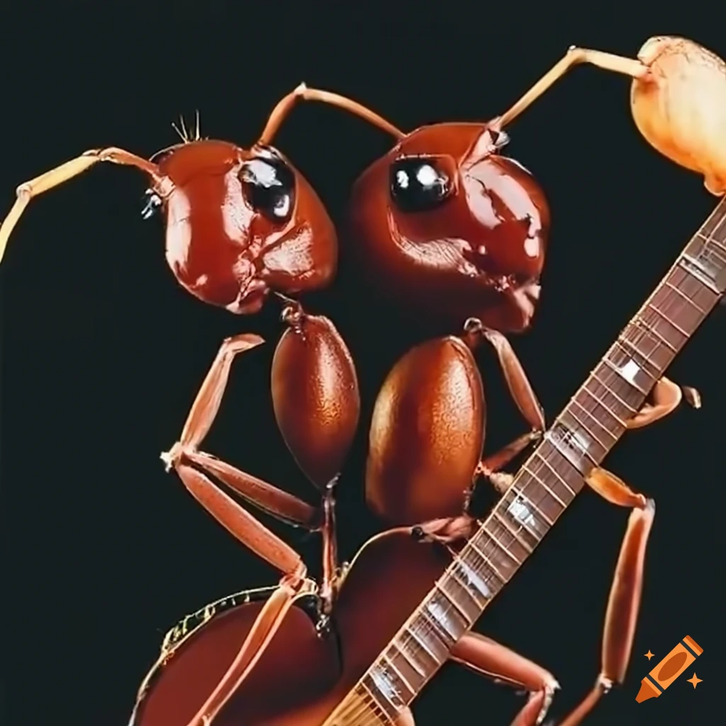 image of ants playing in a rock band