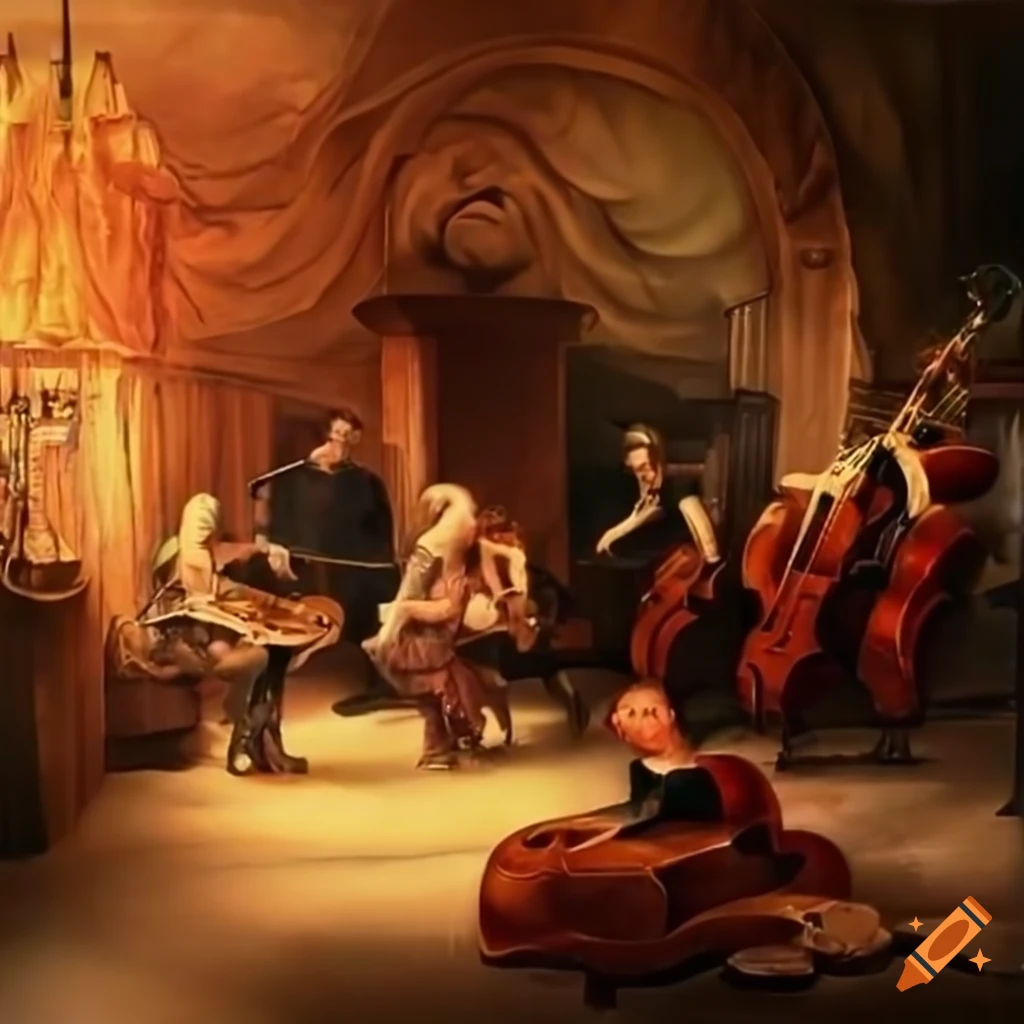scene of an extraordinary orchestra performance