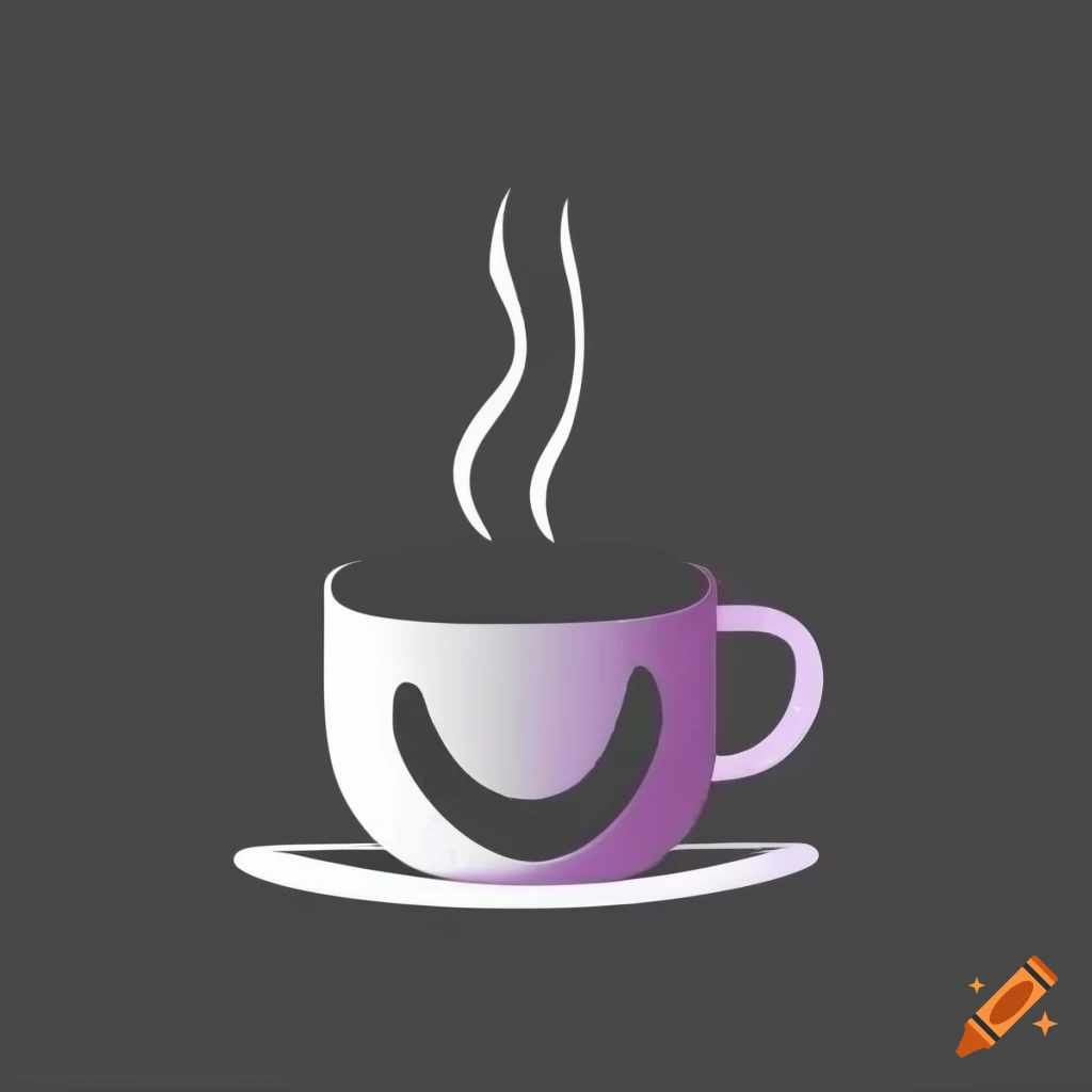 logo with a coffee cup and smiley face
