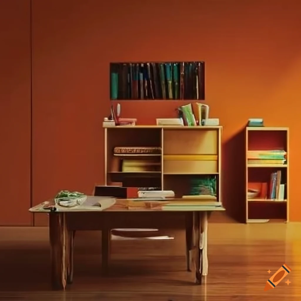 student room desk organized by Klimt