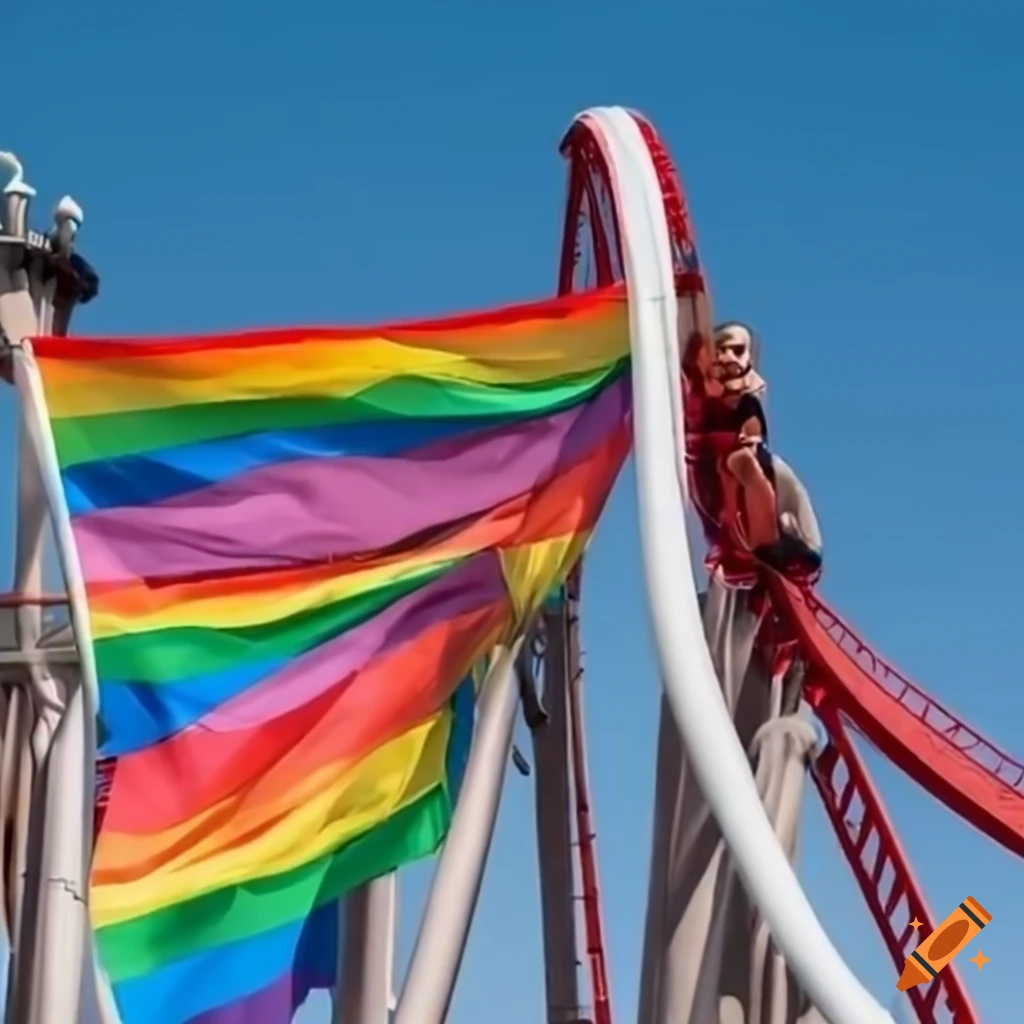 people celebrating on a rollercoaster
