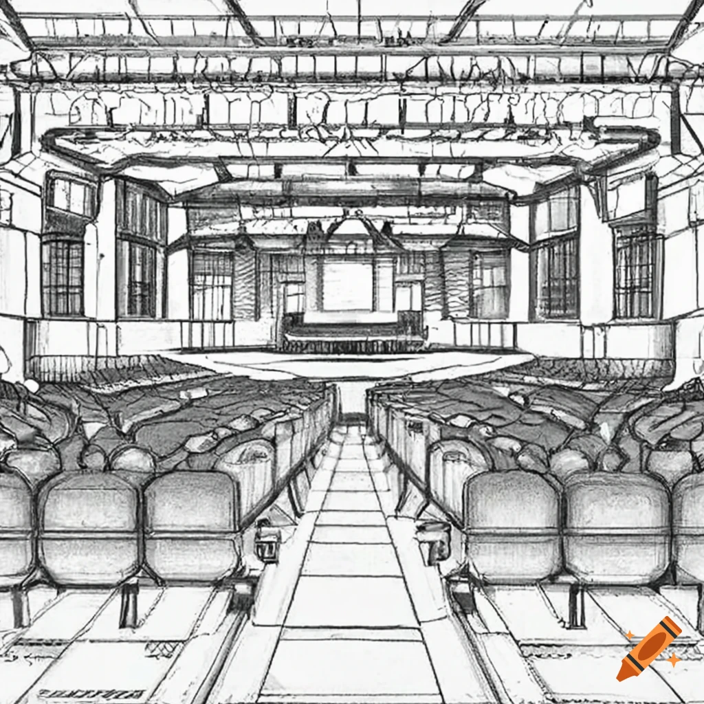 image of a proscenium stage in a small high school performance hall