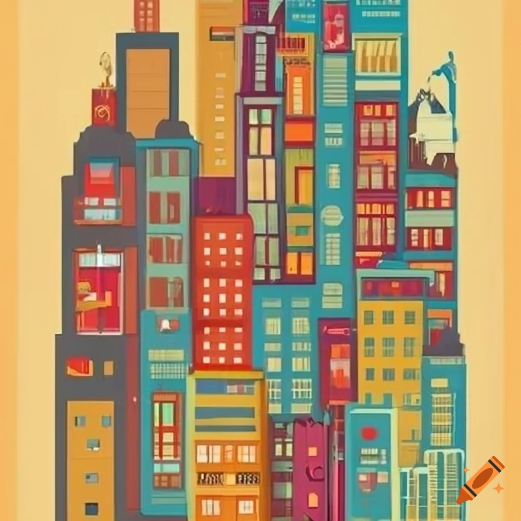 poster of a fictional city