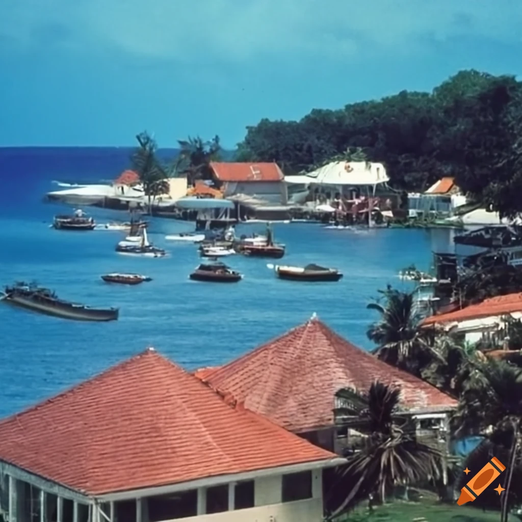coastal resort town on a tropical island