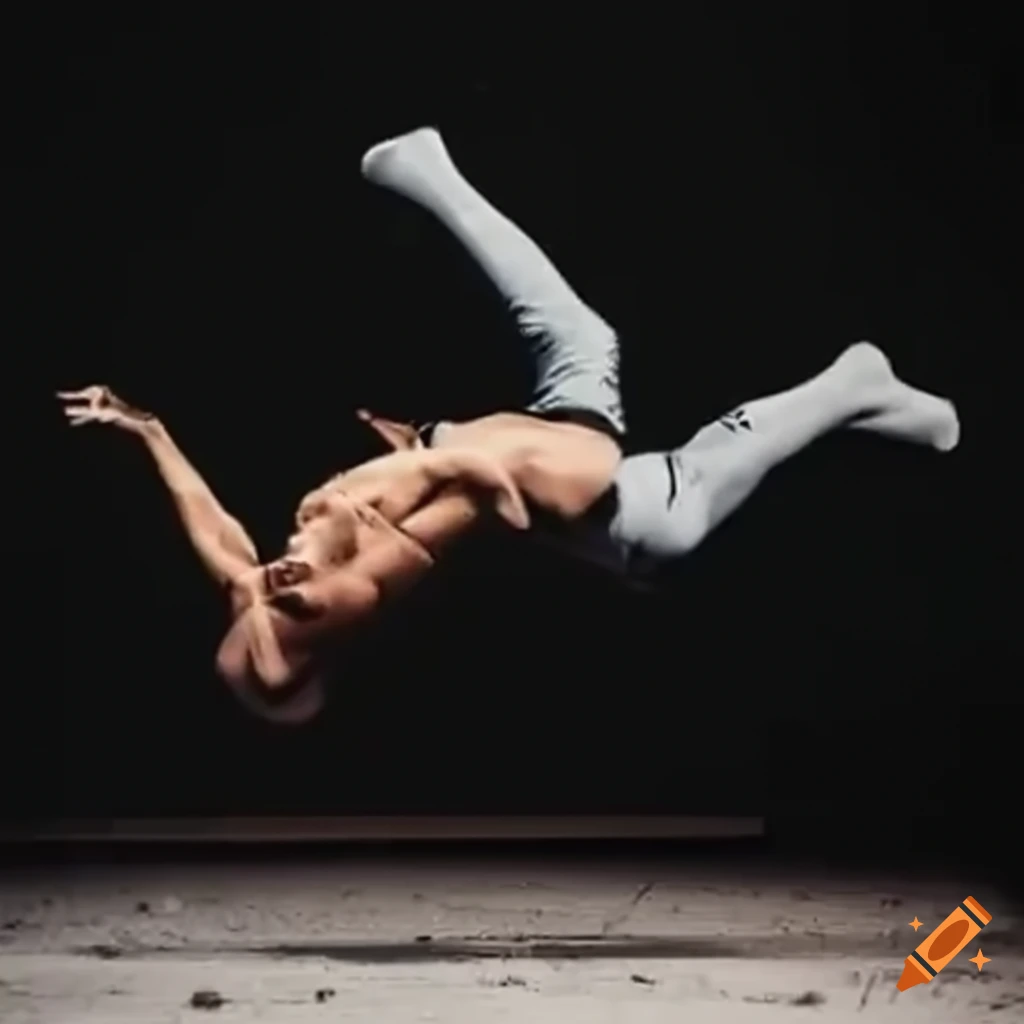 image of a person performing a backflip