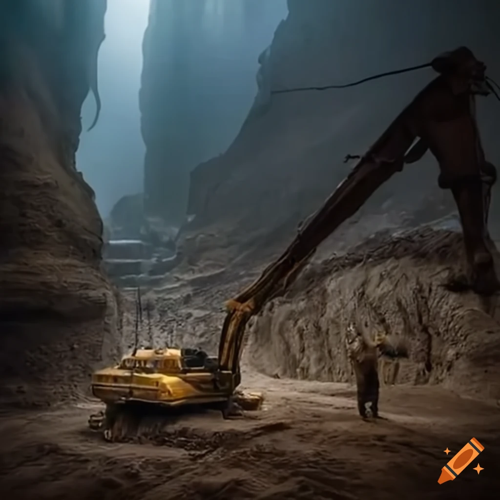 construction scene in Lord of the Rings universe