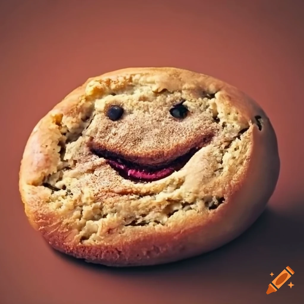 happy face Eccles cake