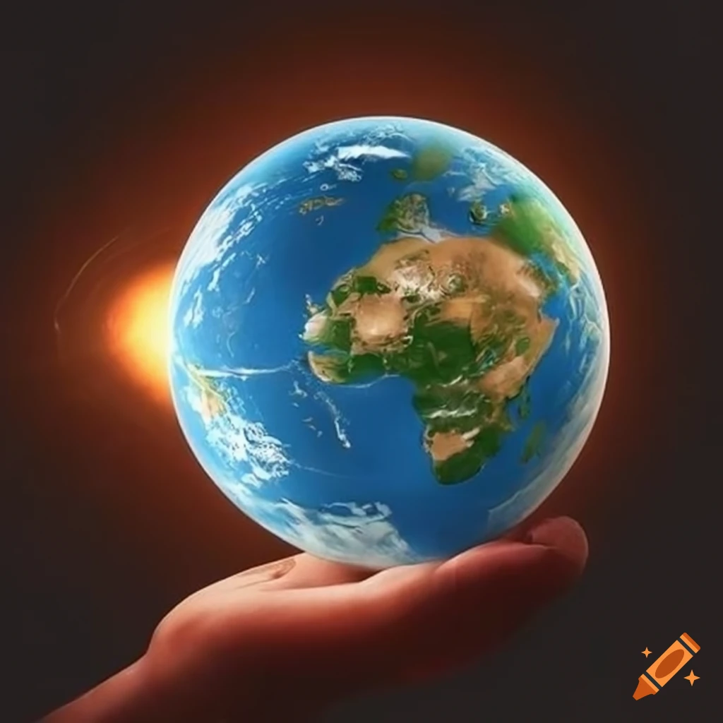 hands holding a globe