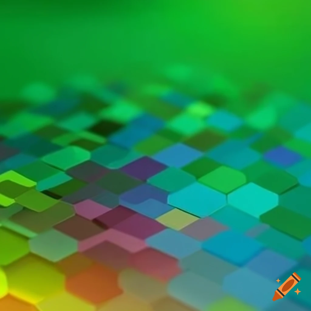 vibrant blue-green bankcard with hexagon pattern