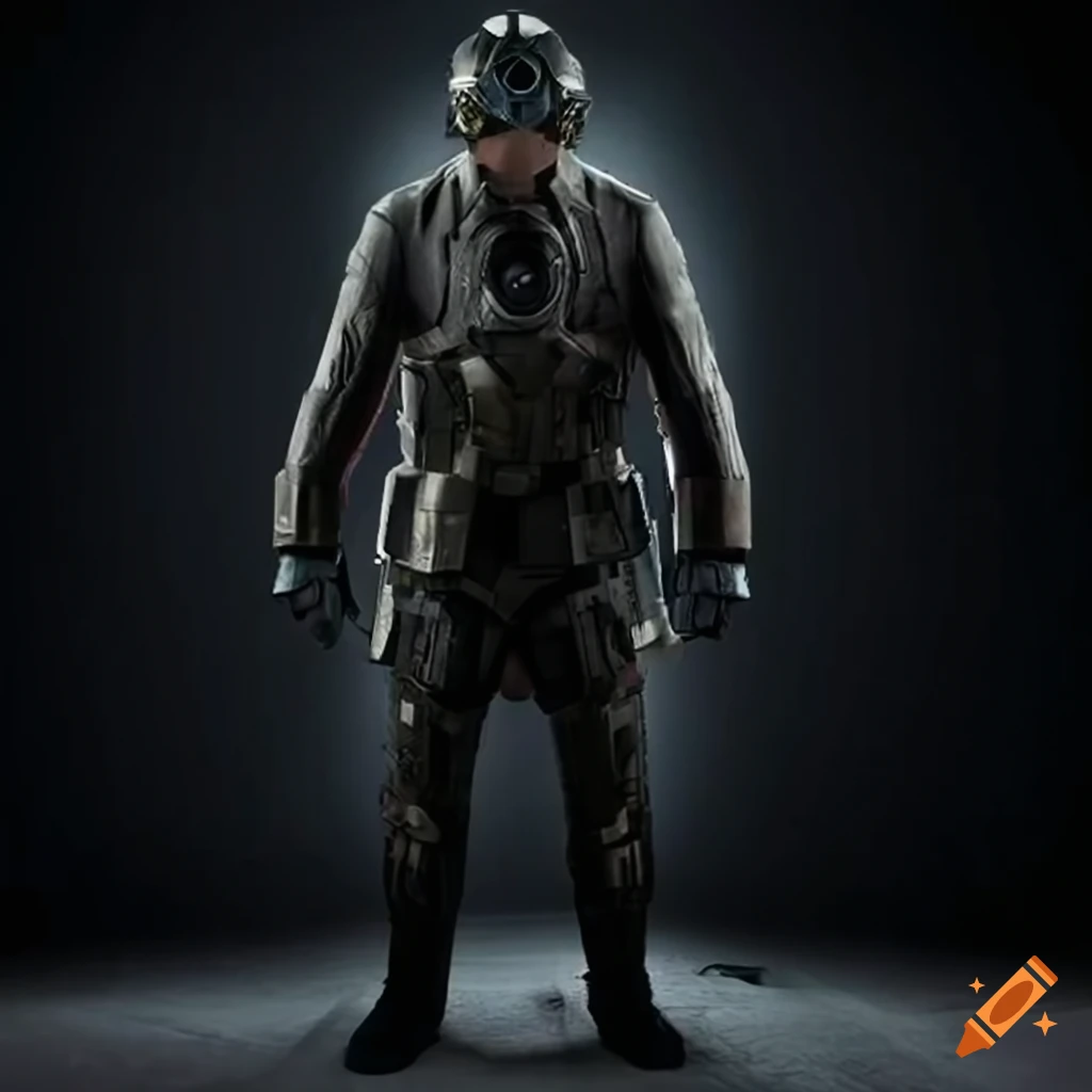 costume design of a superhero with human-eye pattern