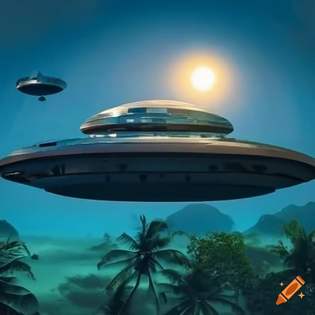 bright daylight UFO sighting over a tropical resort