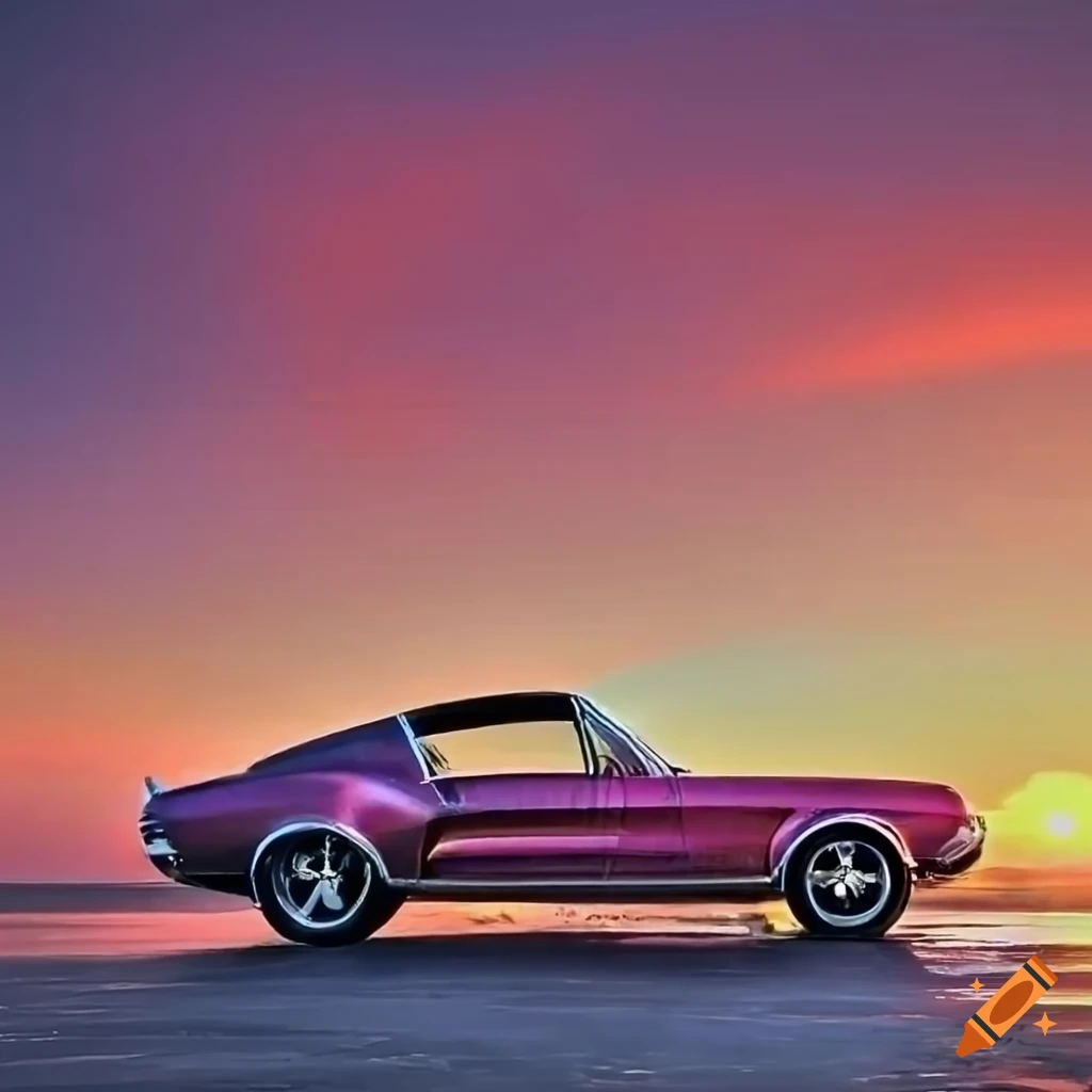 1967 Ford Mustang Fastback in Queens at sunrise