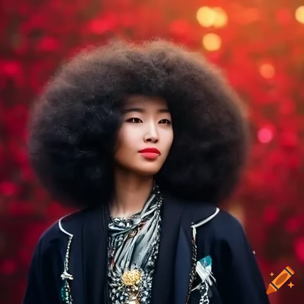 Chinese woman with thick braided hair