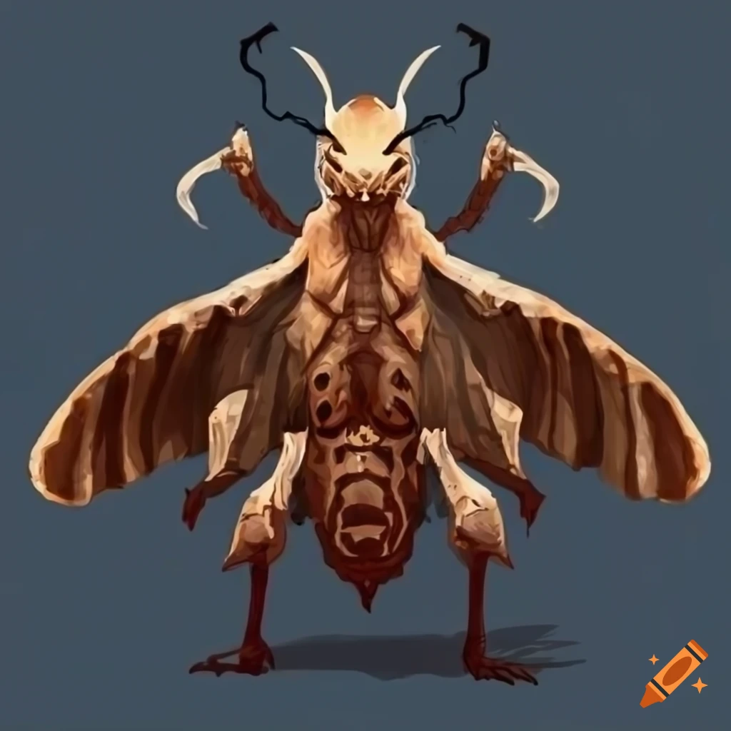 concept art of a male character with insect-inspired features