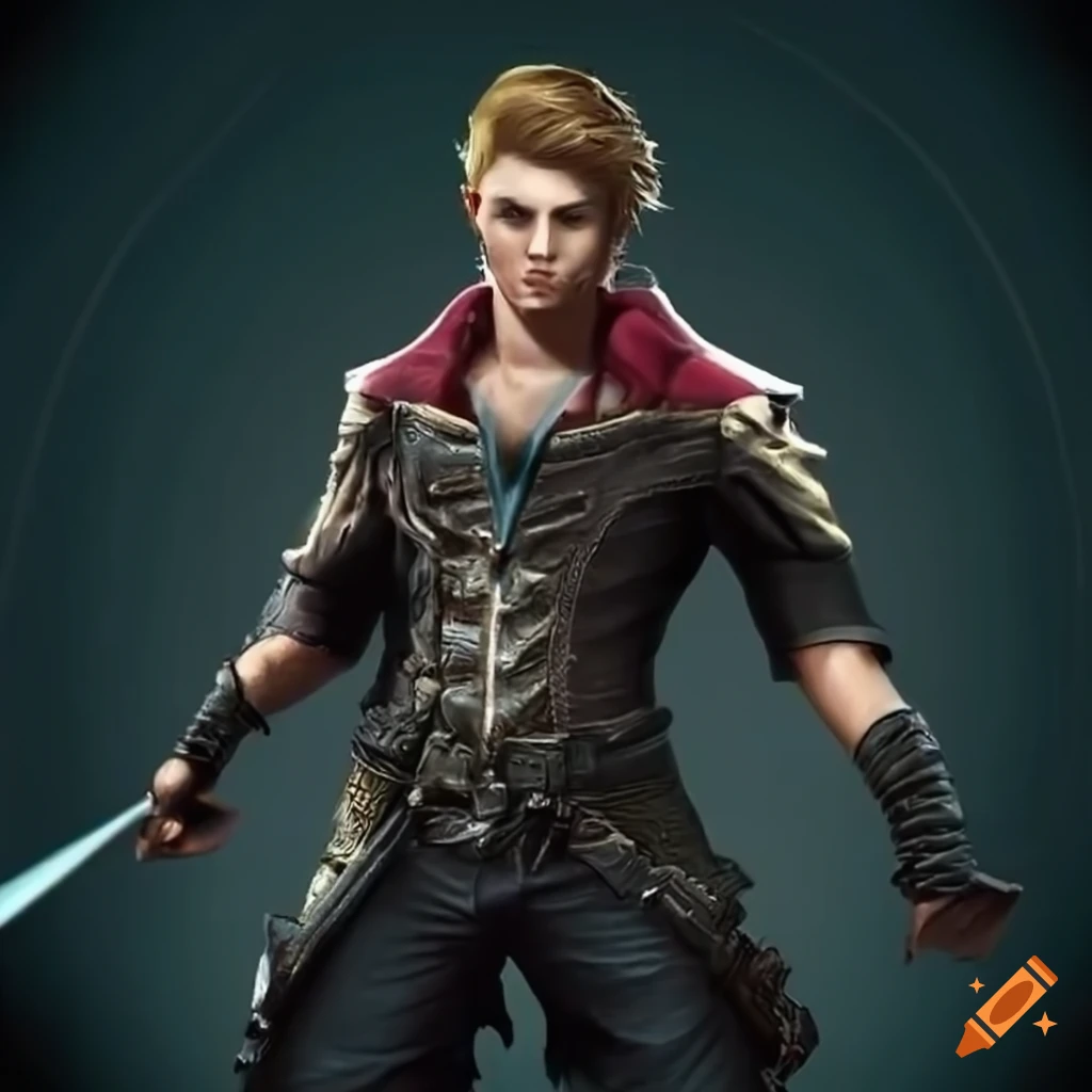 image of a young male rogue with a black mark on his hand