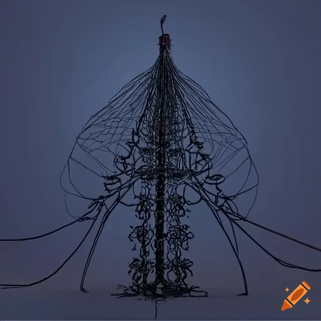 abstract wireframe illustration by Arthur Rackham