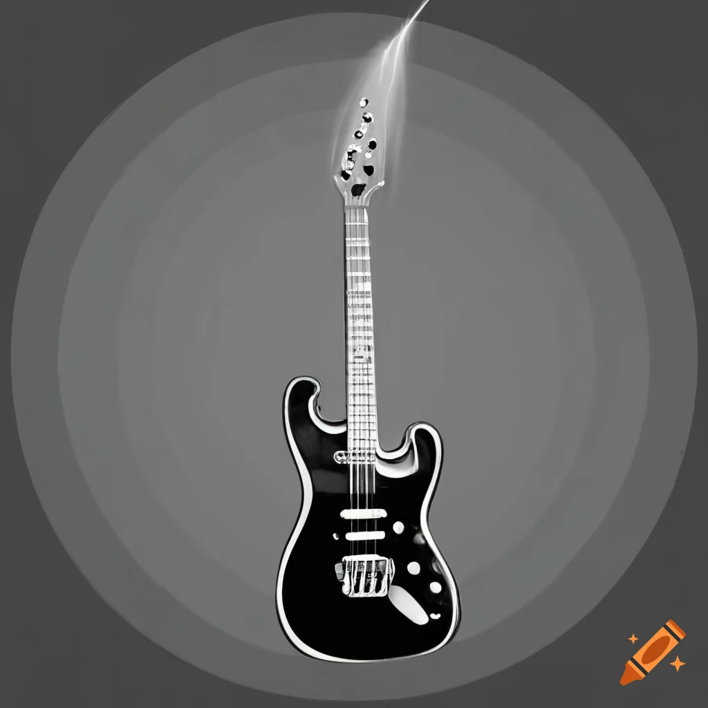 electric guitar with lightning effects