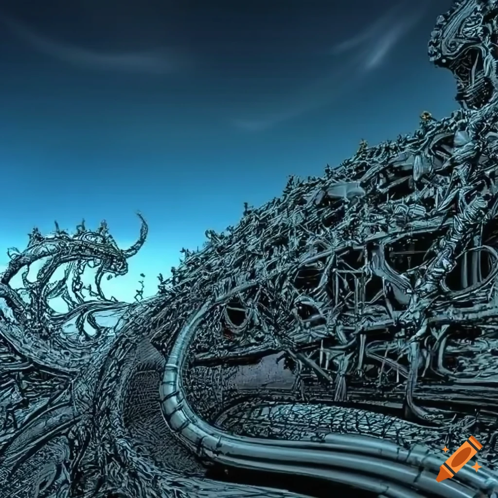 Arthur Rackham inspired wireframe artwork