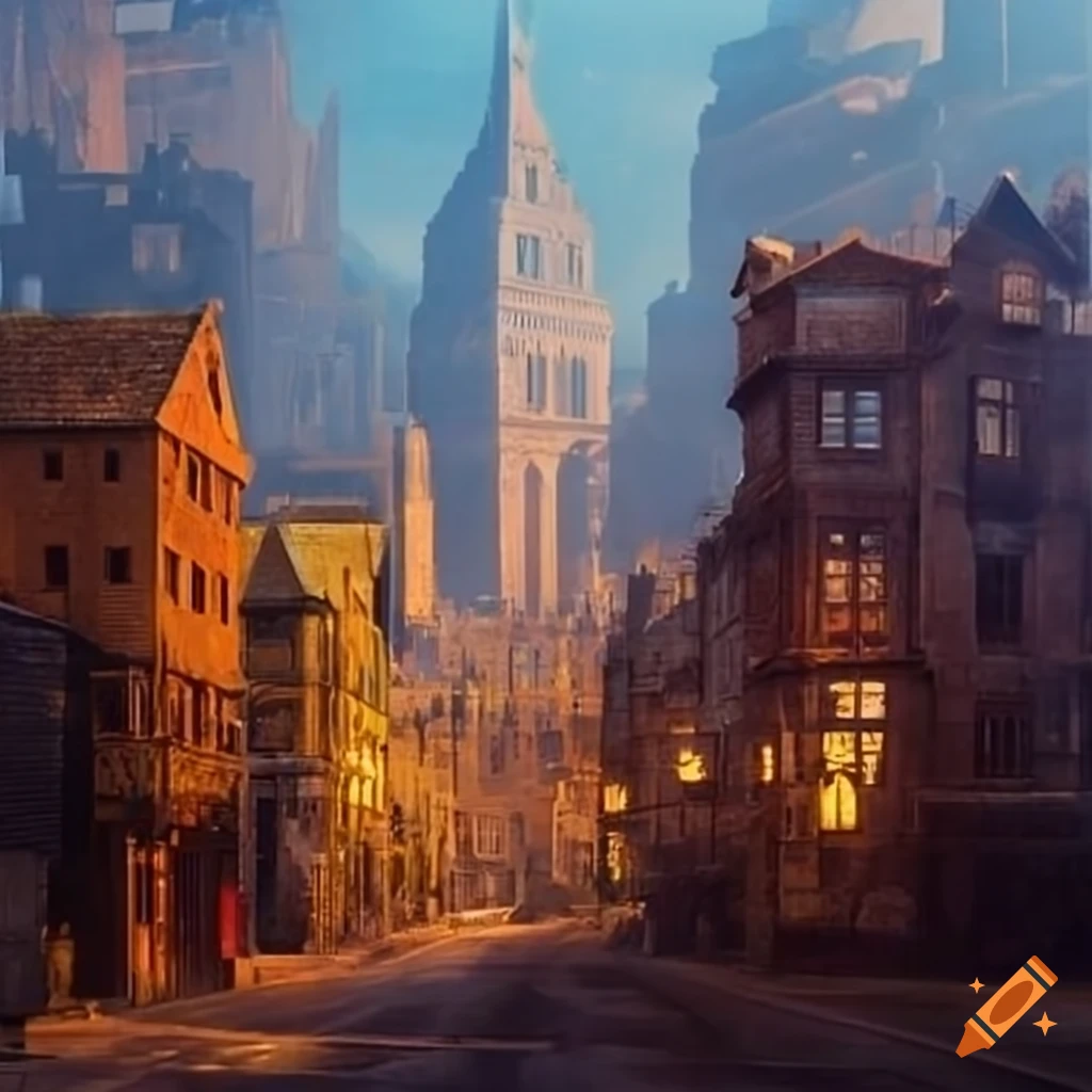 visual representation of contrast between city and countryside