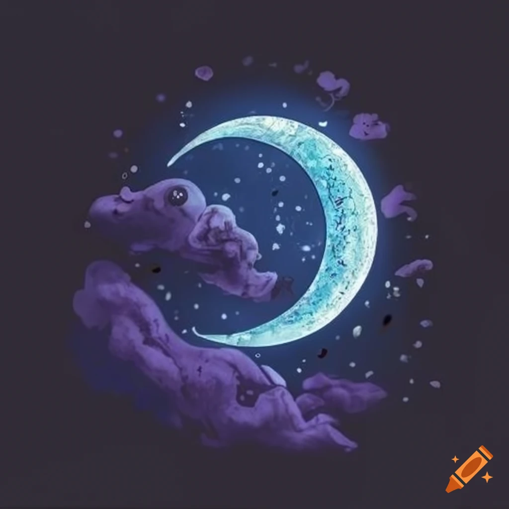 logo for a rock band featuring a halfmoon