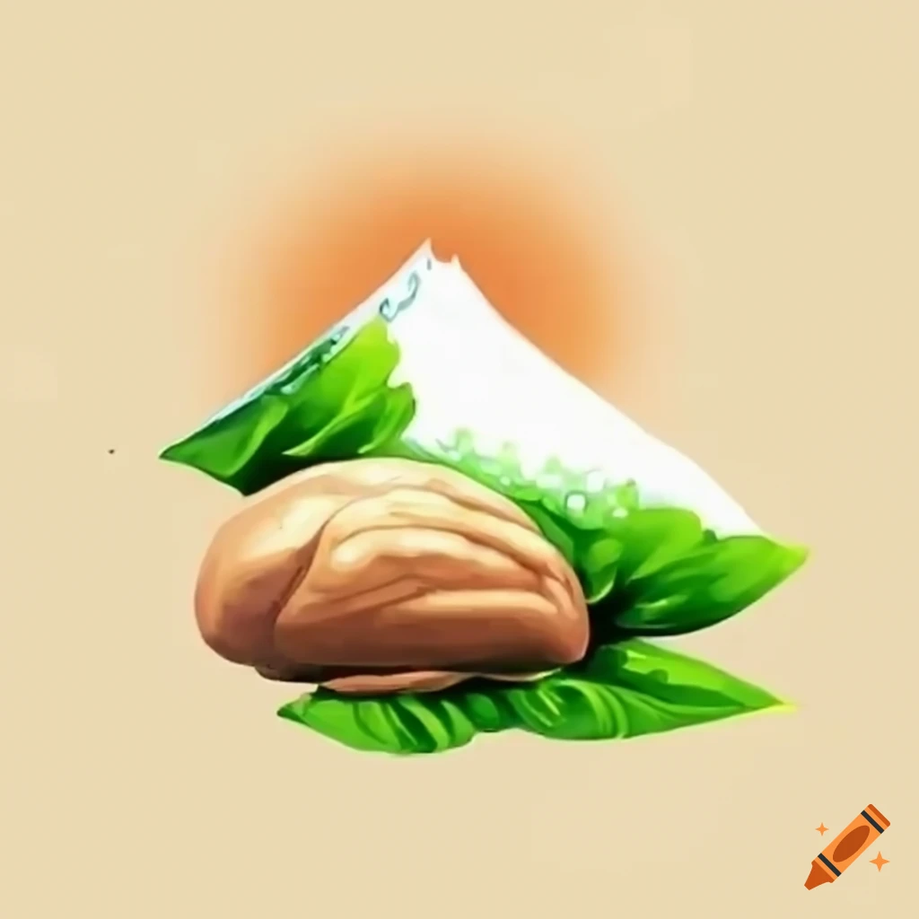 animated advertisement of Nuez de la India with mountains and a green walnut fruit