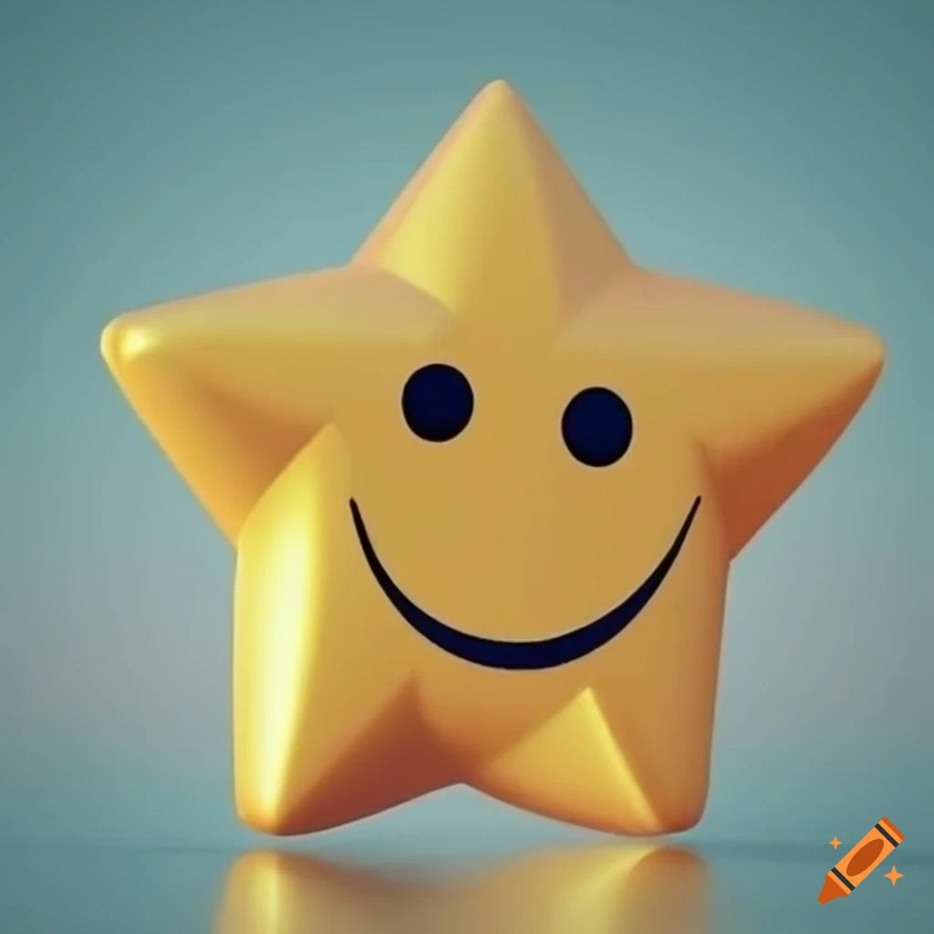digital art of a smiling star