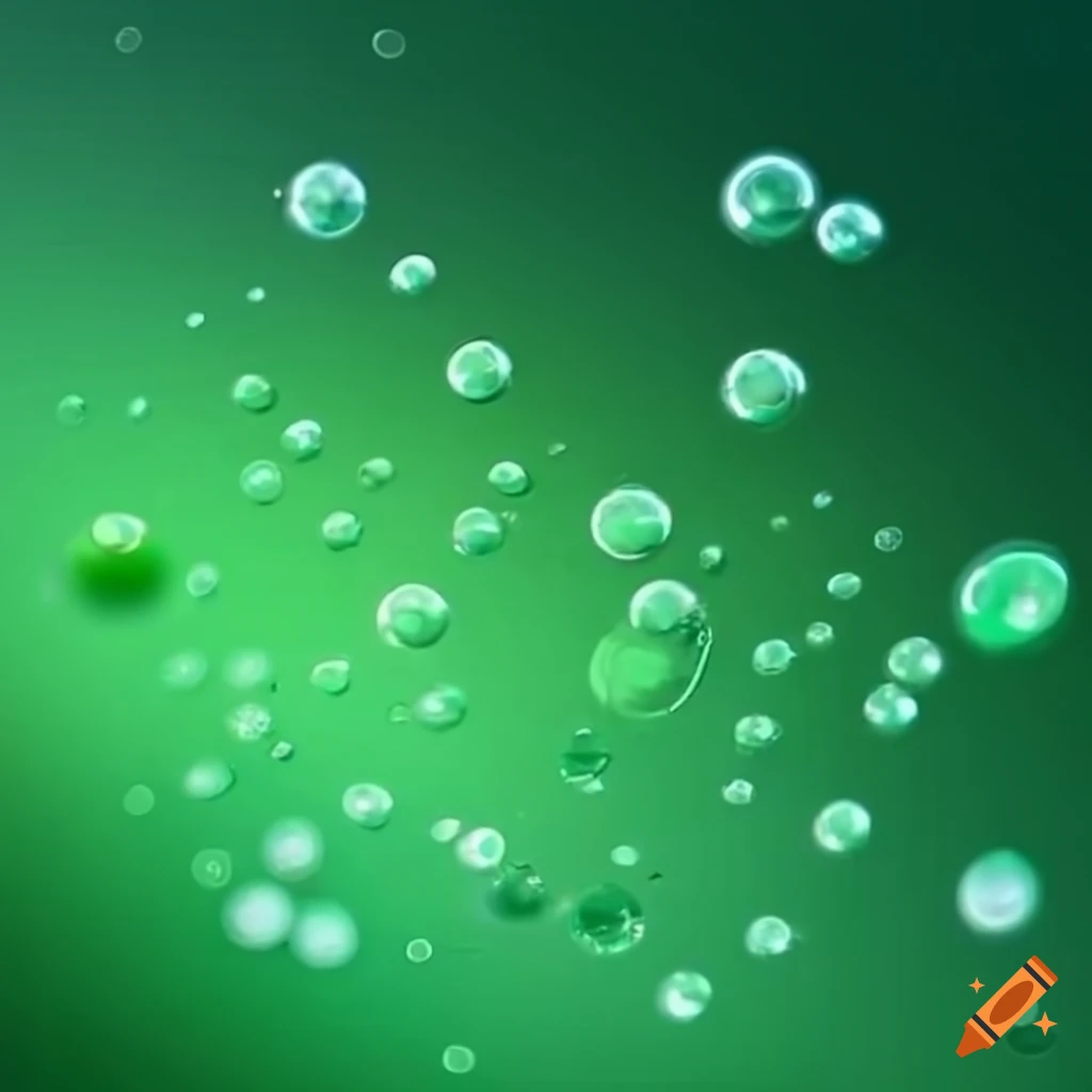 green bubbles symbolizing life regeneration