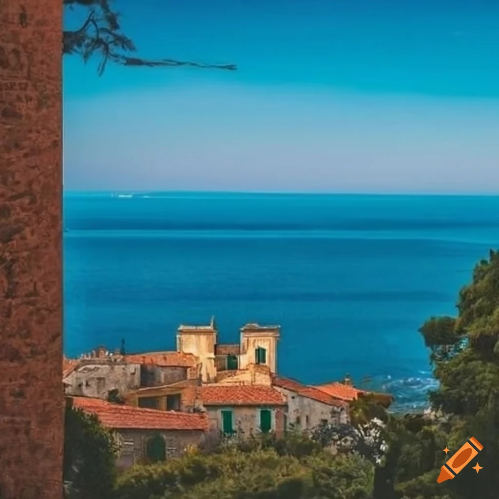 beautiful family home in a coastal Italian town overlooking the sea