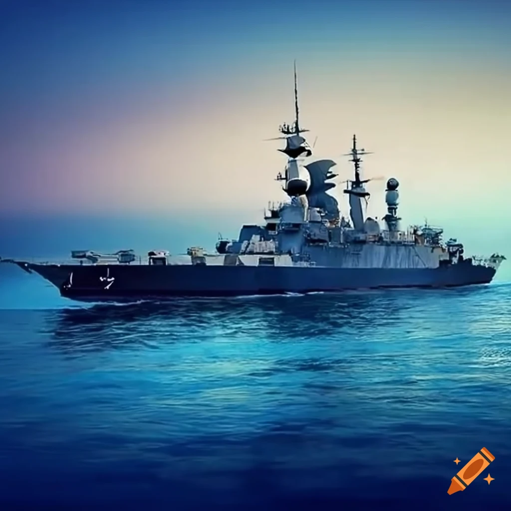 Iranian warship in Persian Gulf