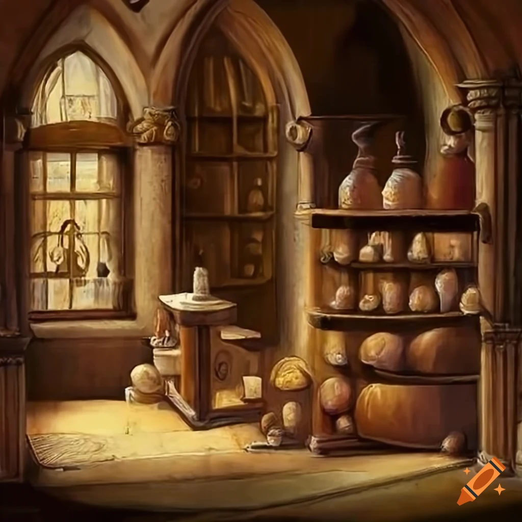 medieval pharmacy illustration