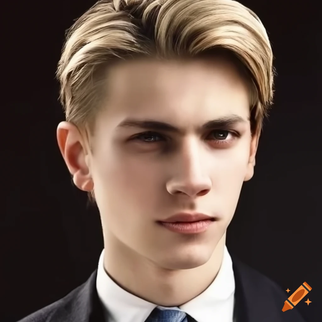 young man in a stylish black suit