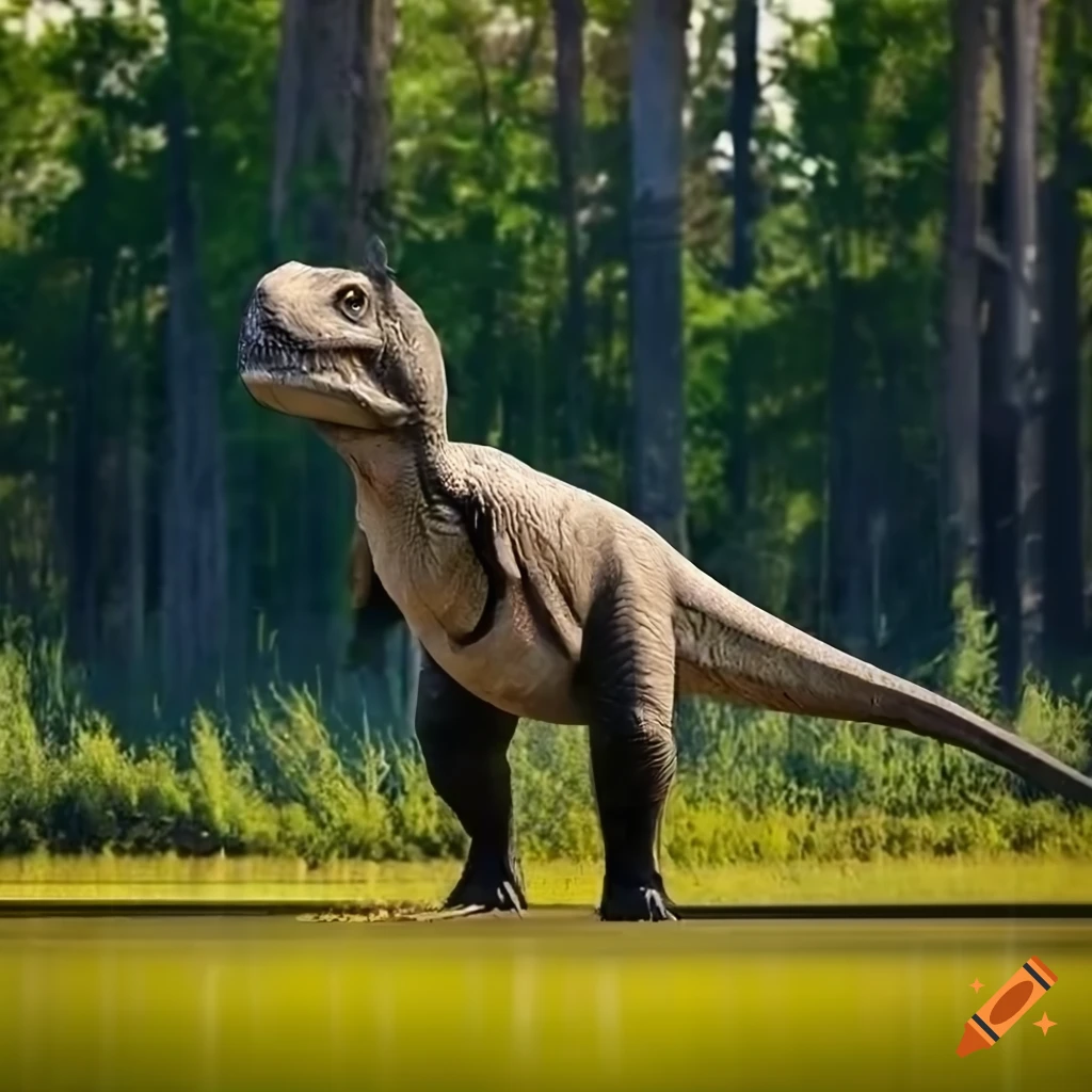 scientific illustration of a feathered Tyrannosaurus in Louisiana