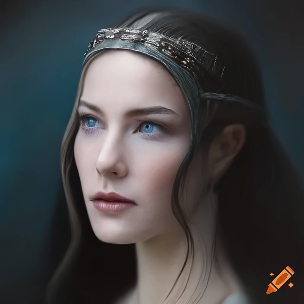 photorealistic portrait of Arwen from Lord of the Rings