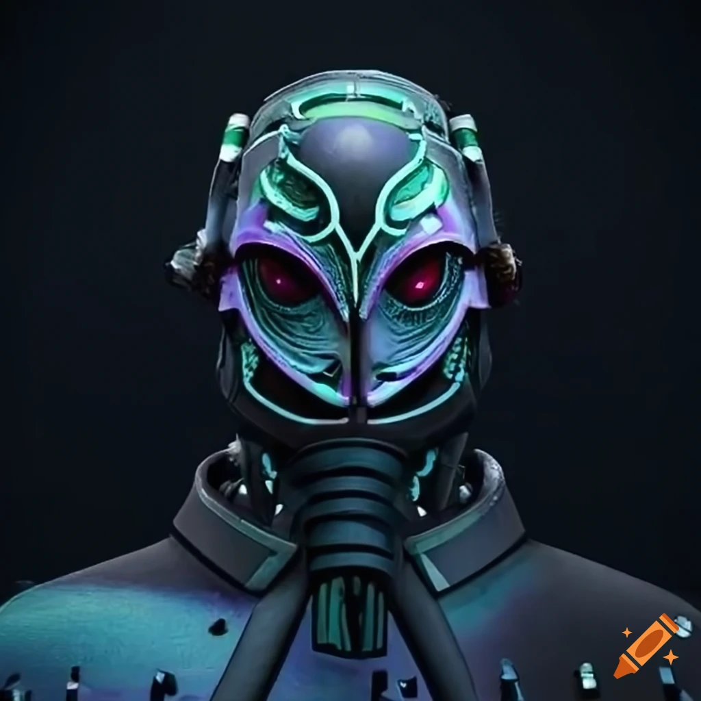 costume design of a superhero with human-eye pattern