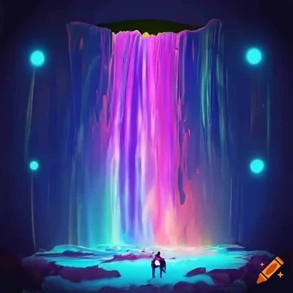 artistic representation of cascading books