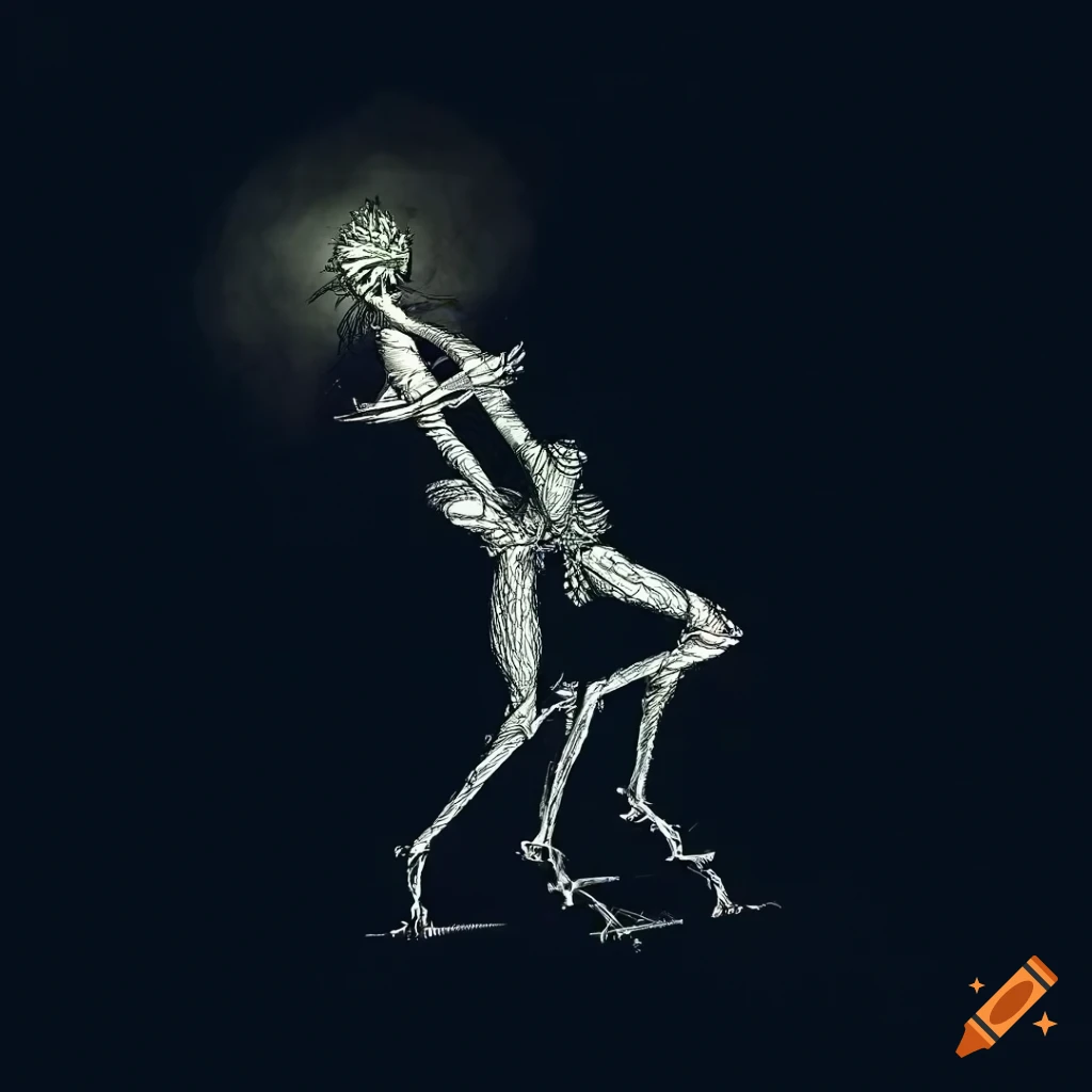 surreal wireframe artwork of Moses in the bullrushes