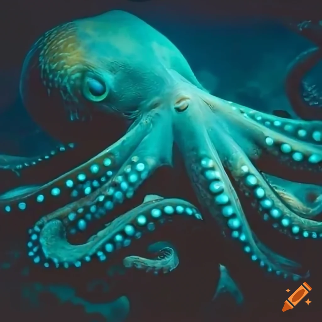 vintage documentary of a giant Pacific Octopus