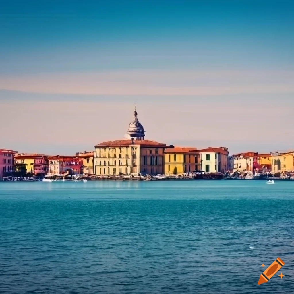 panoramic view of Livorno waterfront
