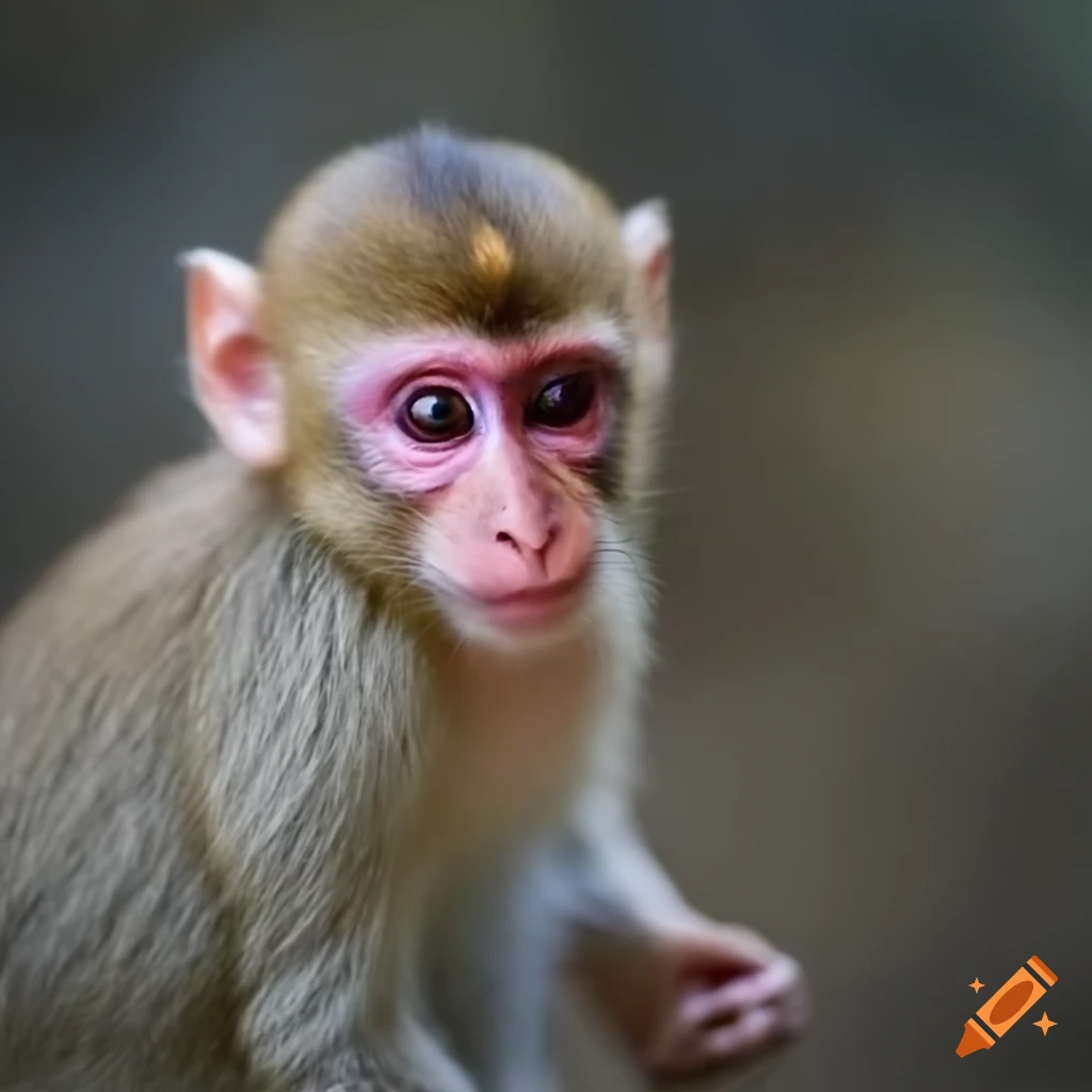 baby japanese macaque