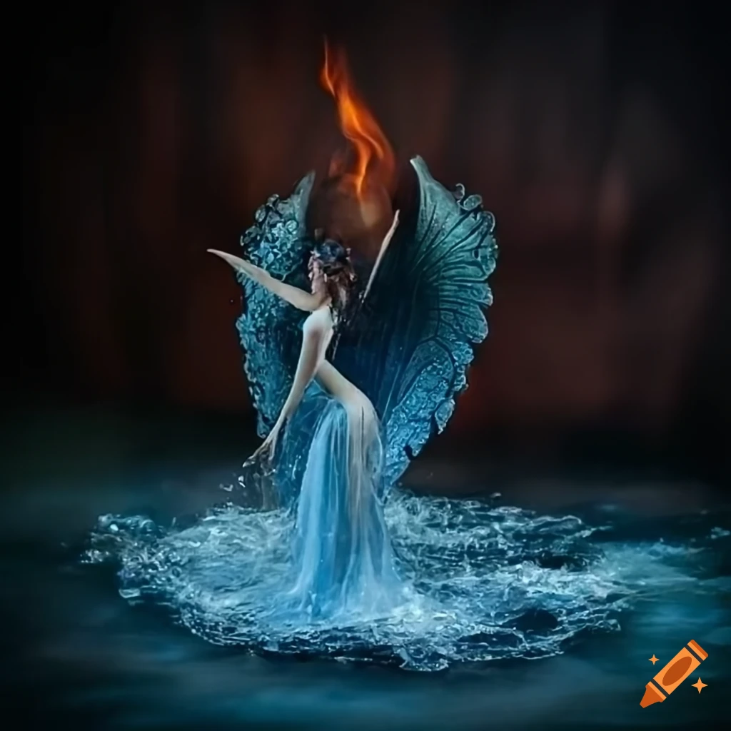 image of a fairy with water, fire, and healing powers