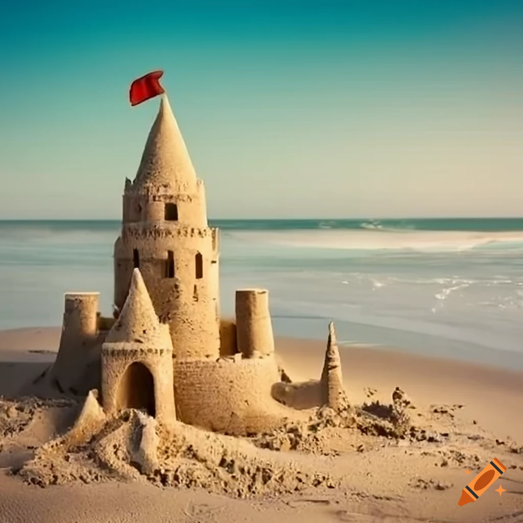 photo of a detailed sandcastle