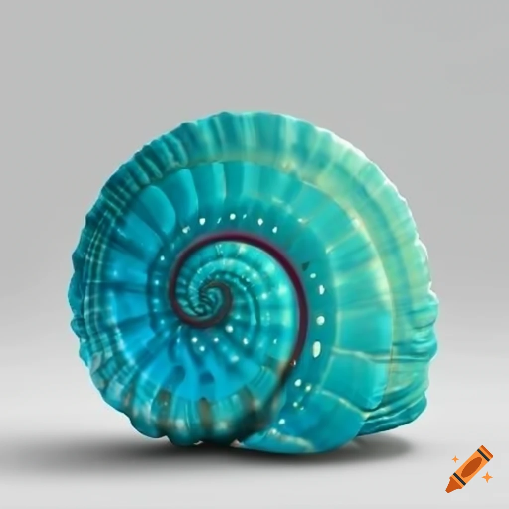 cartoon seashell on white background