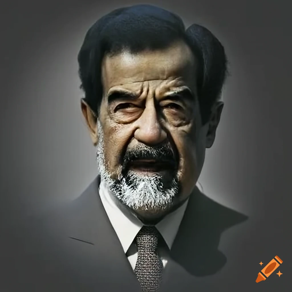 portrait of Saddam Hussein