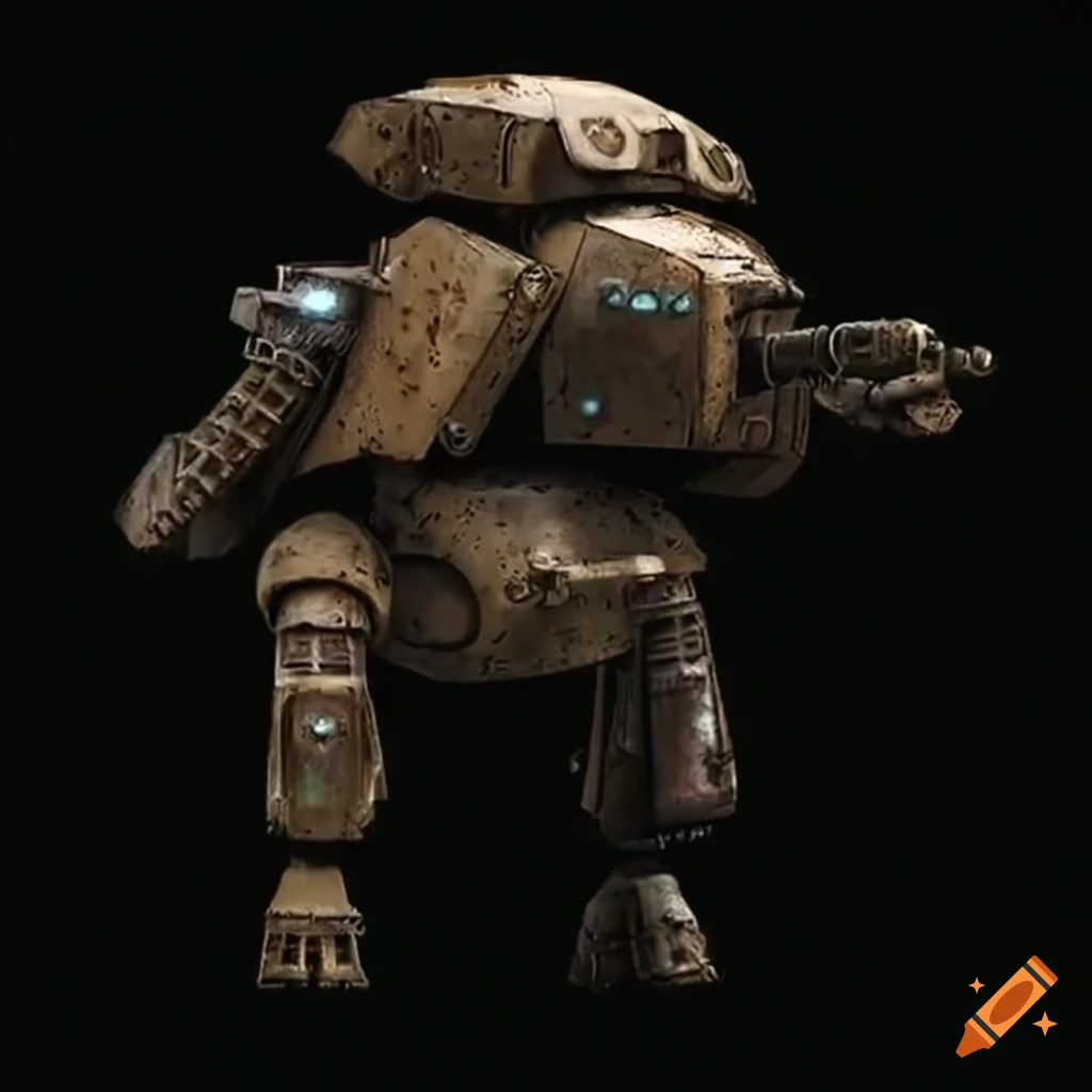 dieselpunk tank with six legs