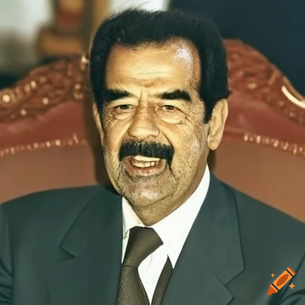 portrait of Saddam Hussein