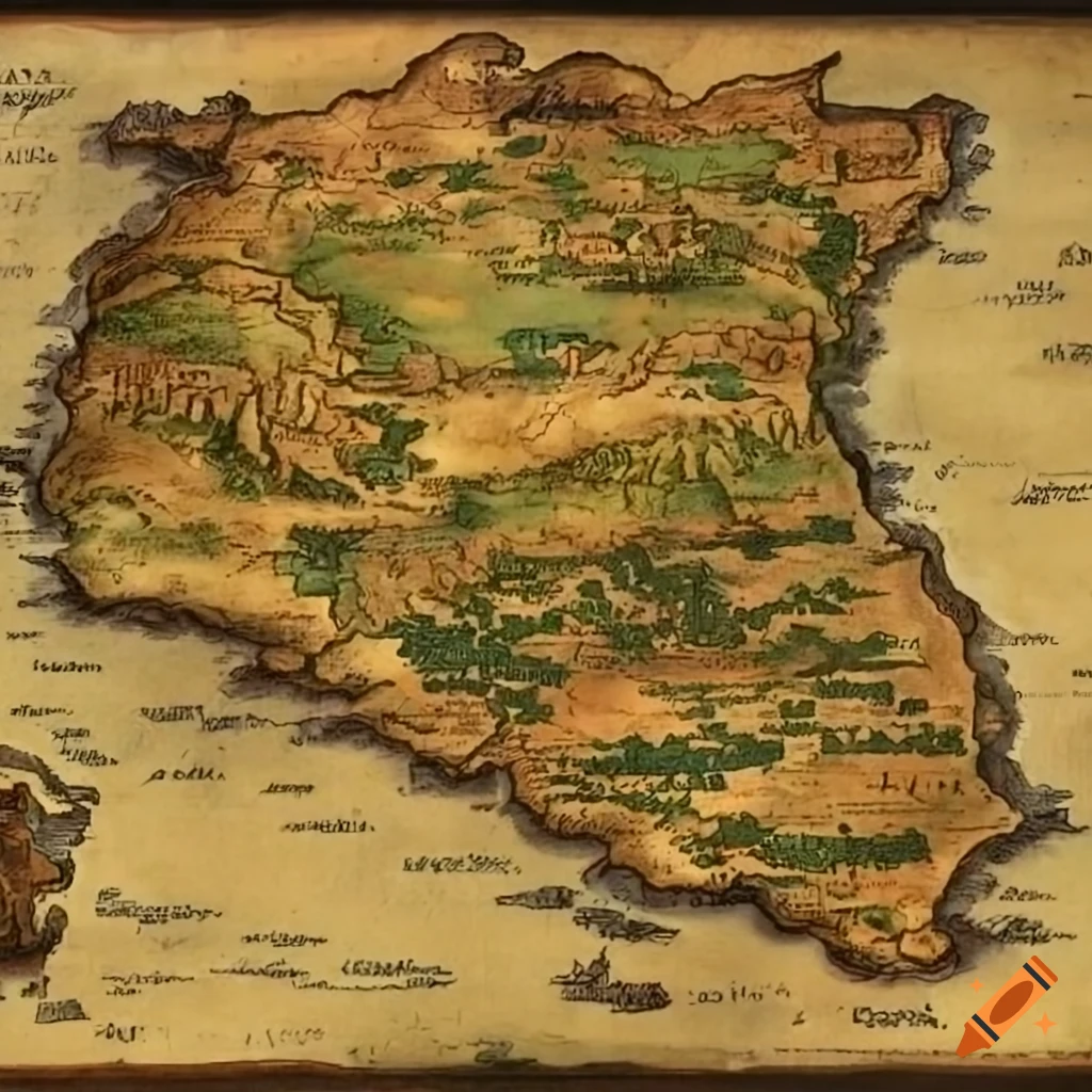ancient greek fantasy landscape map