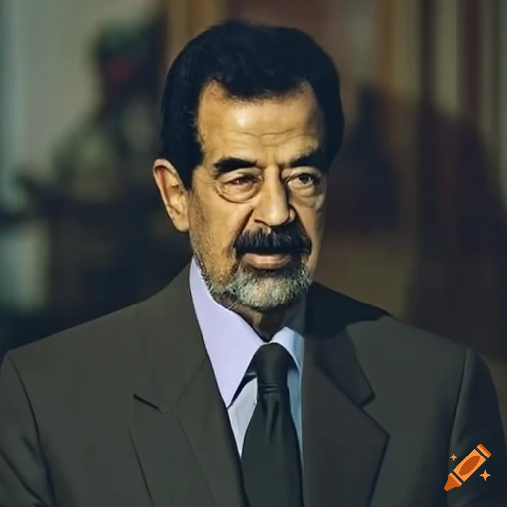 portrait of Saddam Hussein